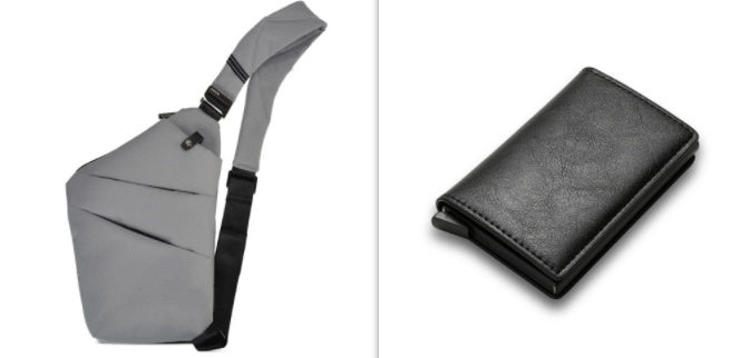 Bolsos de lona en el pecho para hombres y mujeres en un hombro
