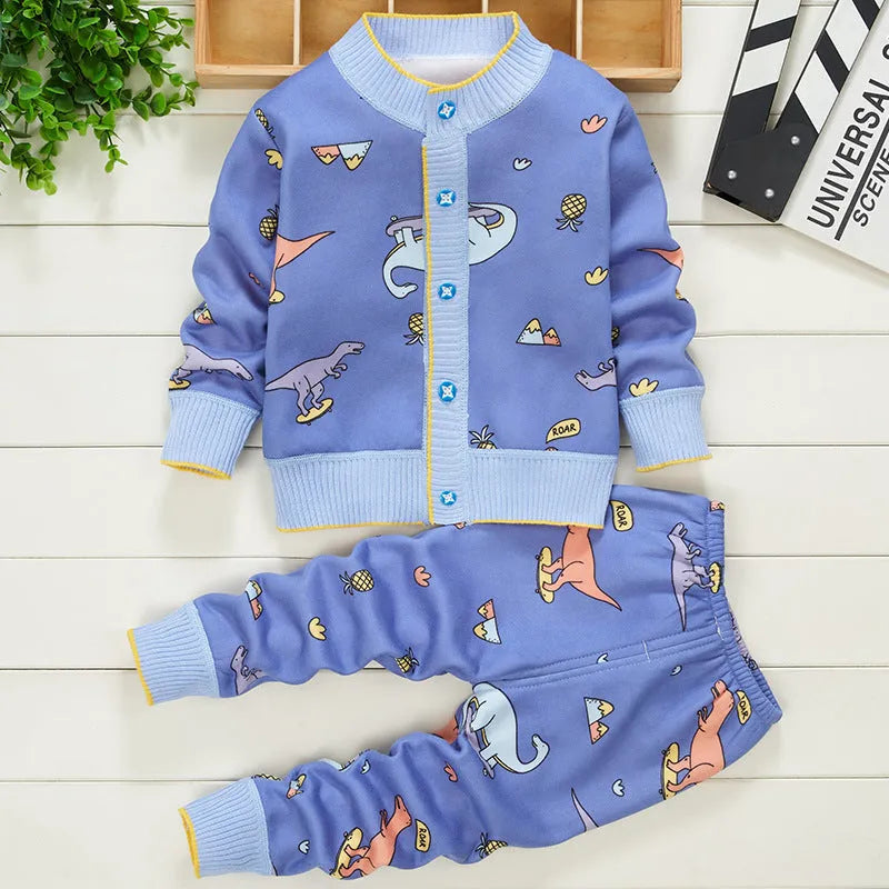 Deux pièces dessin animé bébé vêtements pour enfants plus pull en cachemire