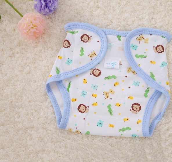 Pañal de tela con estampado de dibujos animados de algodón, pañal lavable para bebé
