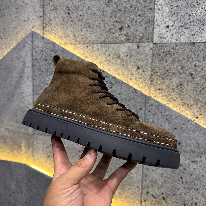 Botas Martin de ante Zapatos informales con parte inferior hundida y cálida con forro polar