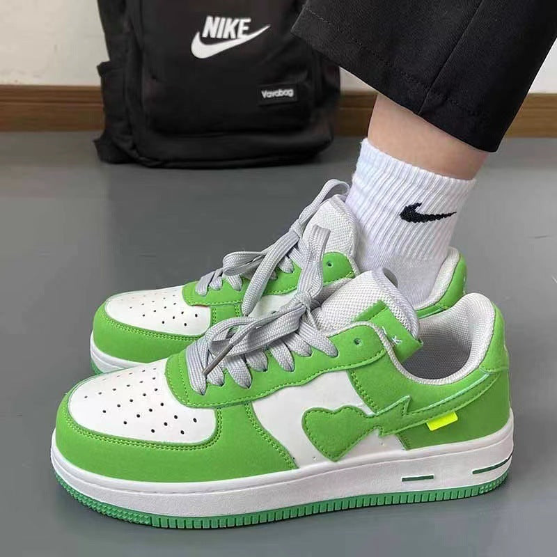 Zapatos deportivos con parte inferior gruesa y empalme informal a la moda para hombre