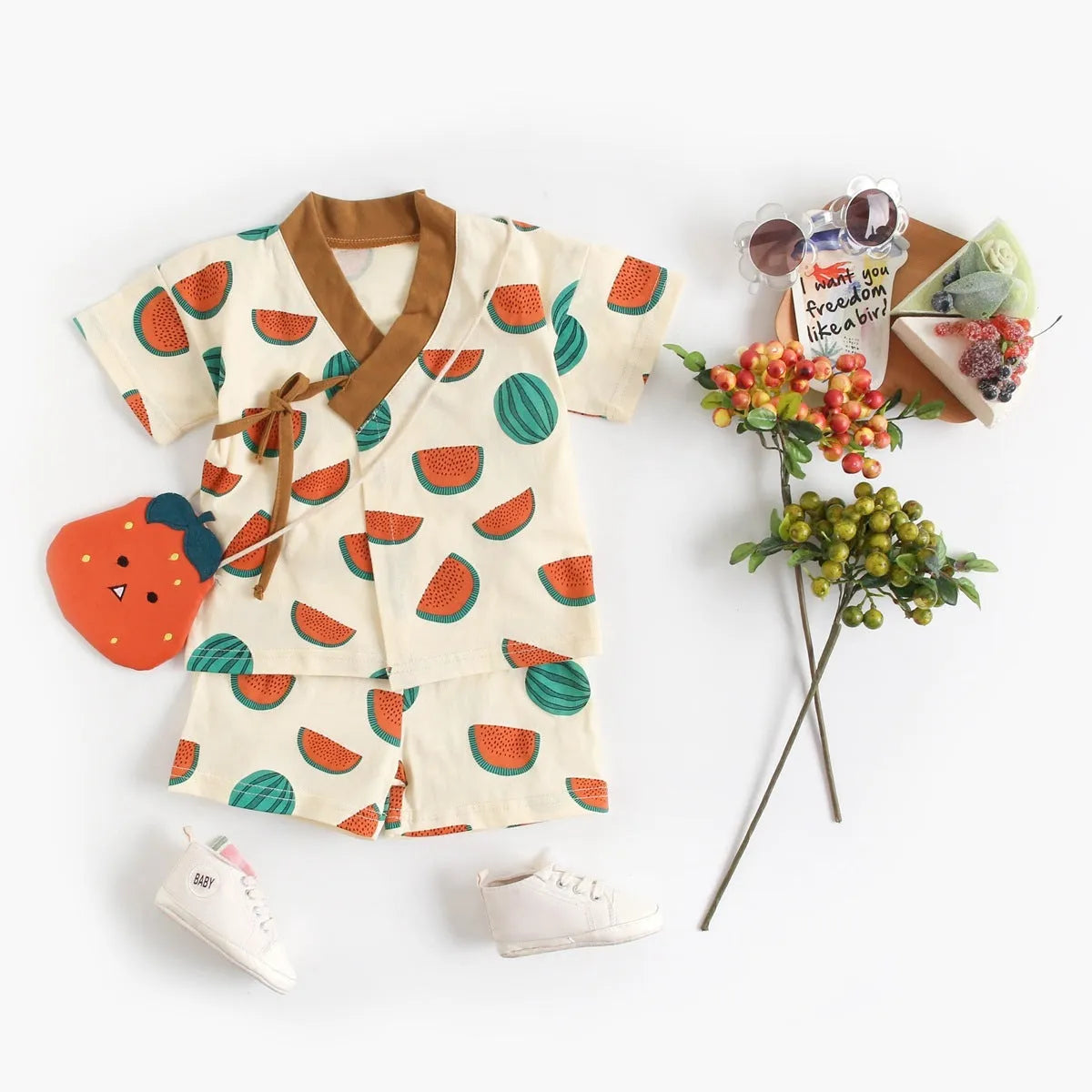 Ropa de bebé de manga corta,