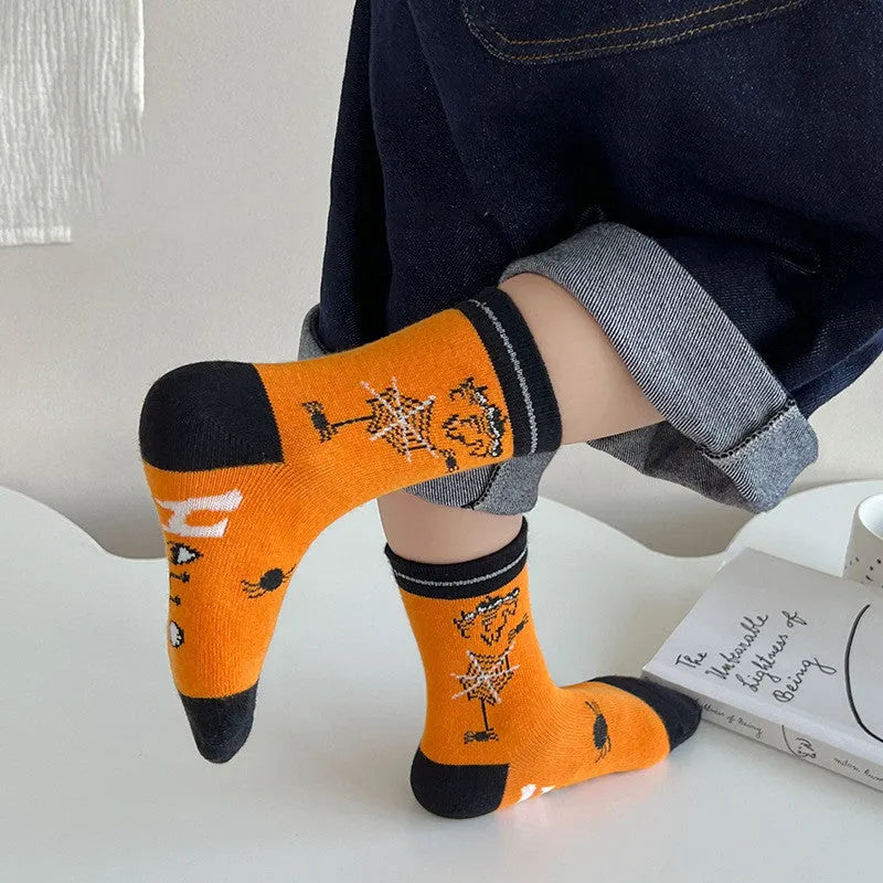 Calcetines de tubo de Halloween de moda simples para niños