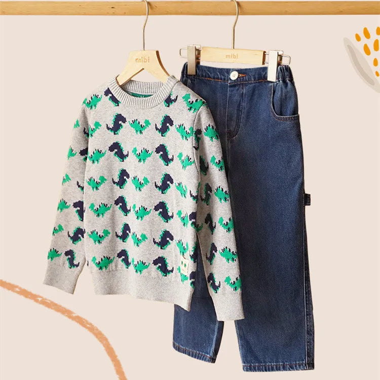 Suéteres de punto para niños Suéteres con estampado para niñas Suéteres de algodón para bebés