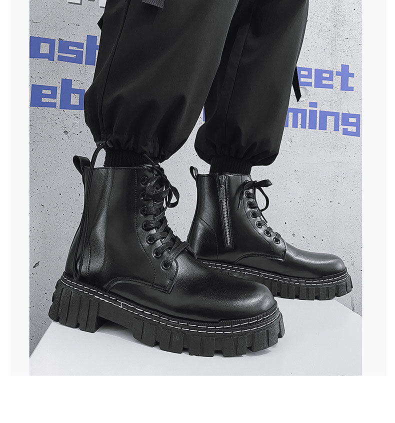 Botas Martin con cremallera lateral estilo británico para hombre