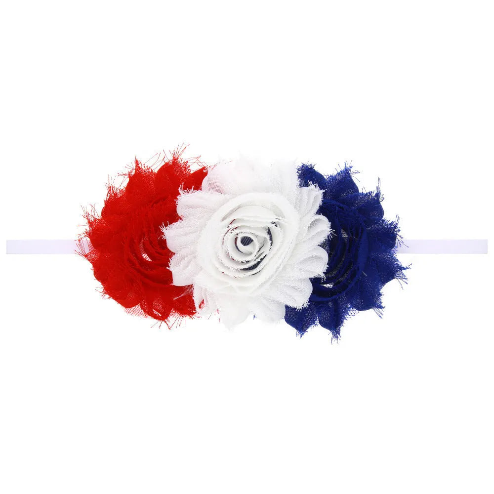 Children's Striped Rose Headband