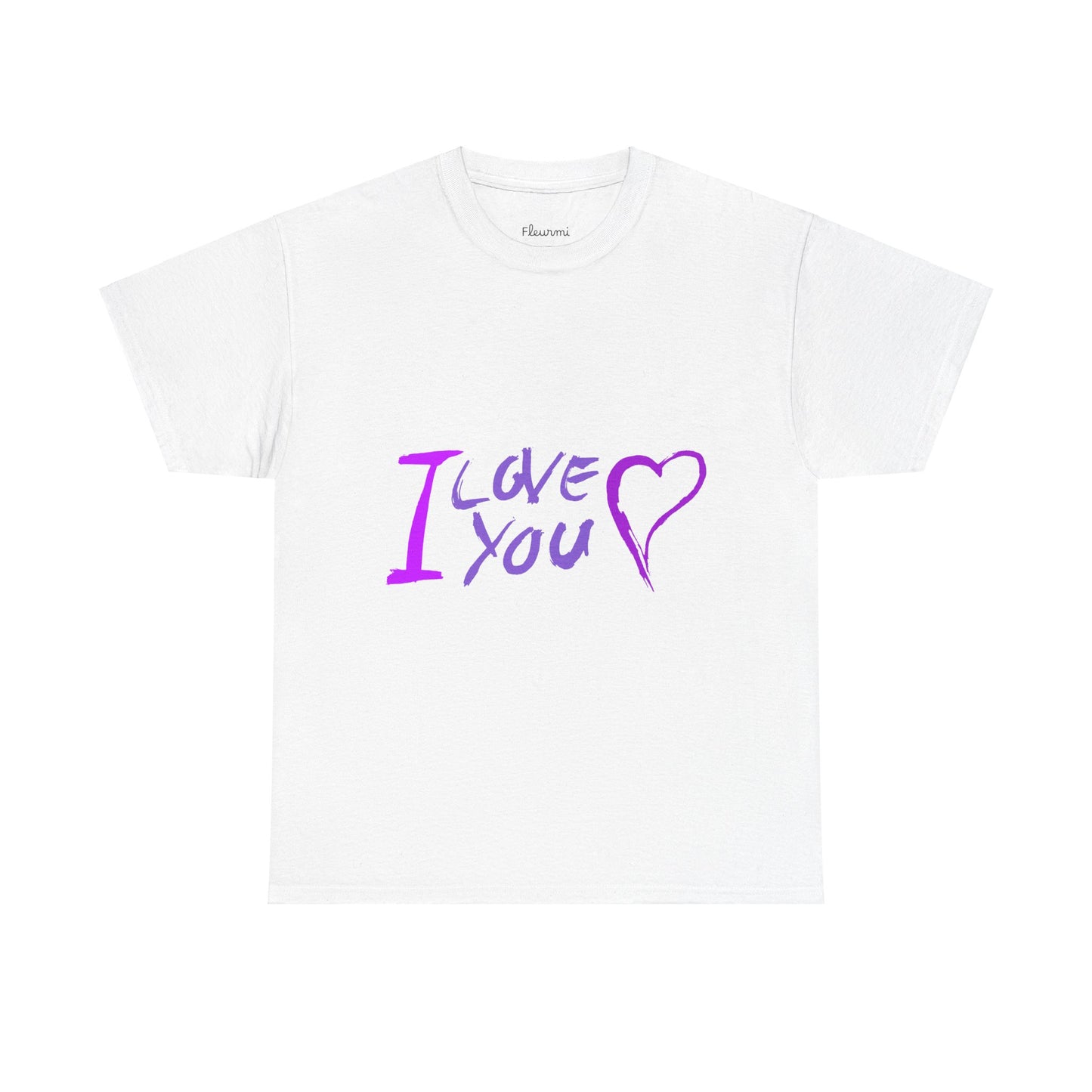 I Love You Graphic Tee, Unisex Heavy Cotton T-Shirt, Casual Wear, Valentine's Day Gift, Relationship Milestone Apparel, Cute Love Shirt,
