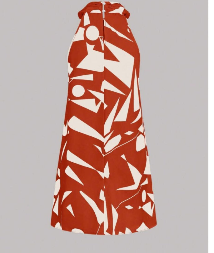 Falda camisola elegante con estampado floral sin mangas para mujer