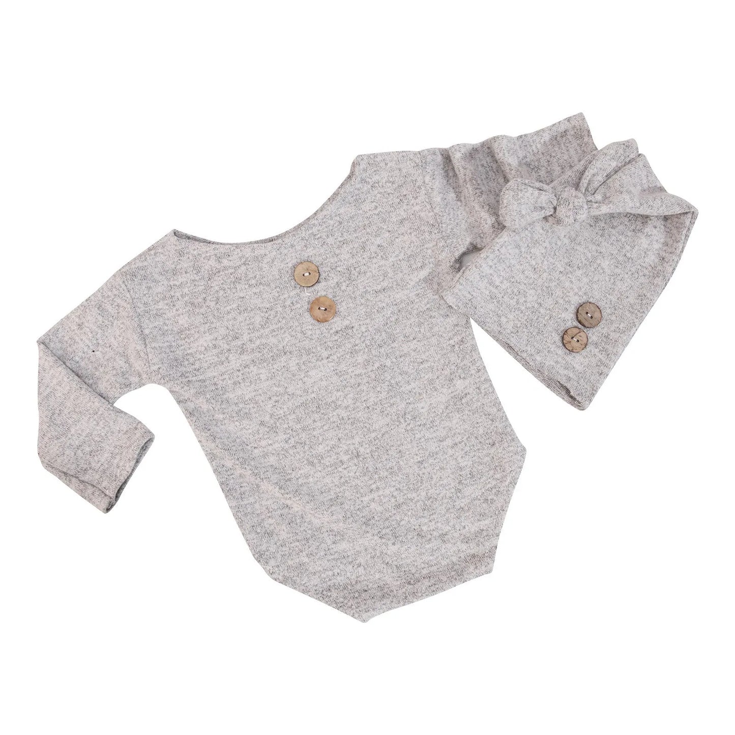 Bébé Photo Vêtements Accessoires Bouton Chapeau Deux Ensembles