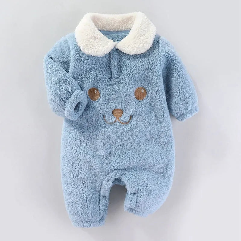 Mono largo de lana con pantalones Keep Baby Warm