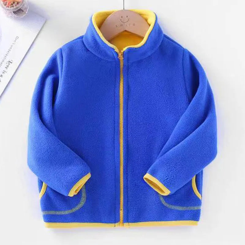 Conjunto de ropa para niños Cárdigan polar con capucha