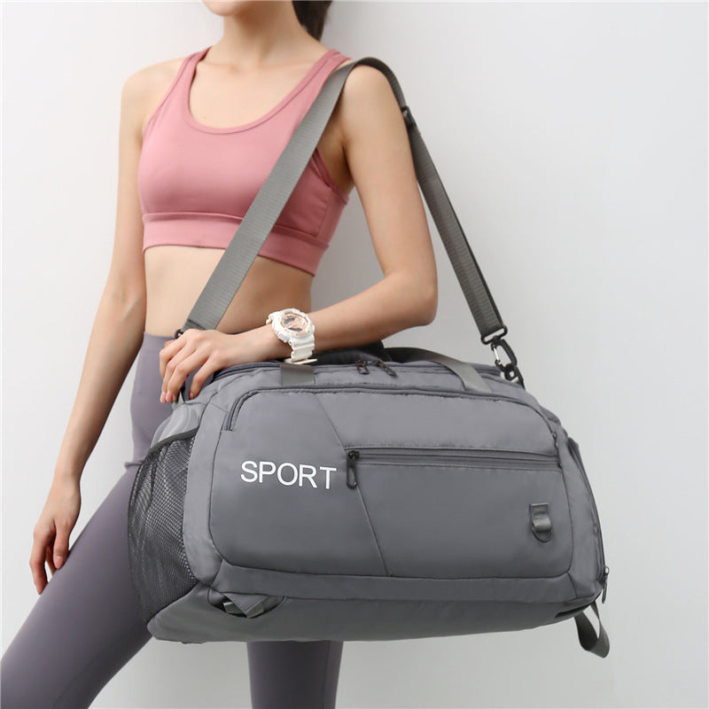 Bolsas de equipaje para mujer, bolso Oxford para hombre, bolso de hombro para gimnasio, mochila deportiva impermeable de viaje con compartimento para zapatos