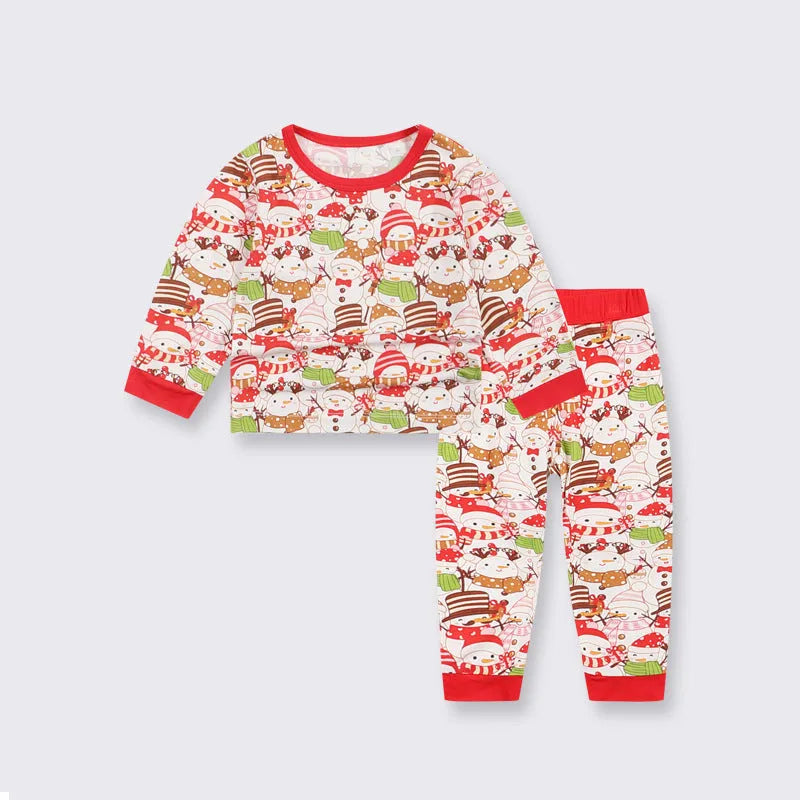 Pijamas de bebé de fibra de bambú para niños.