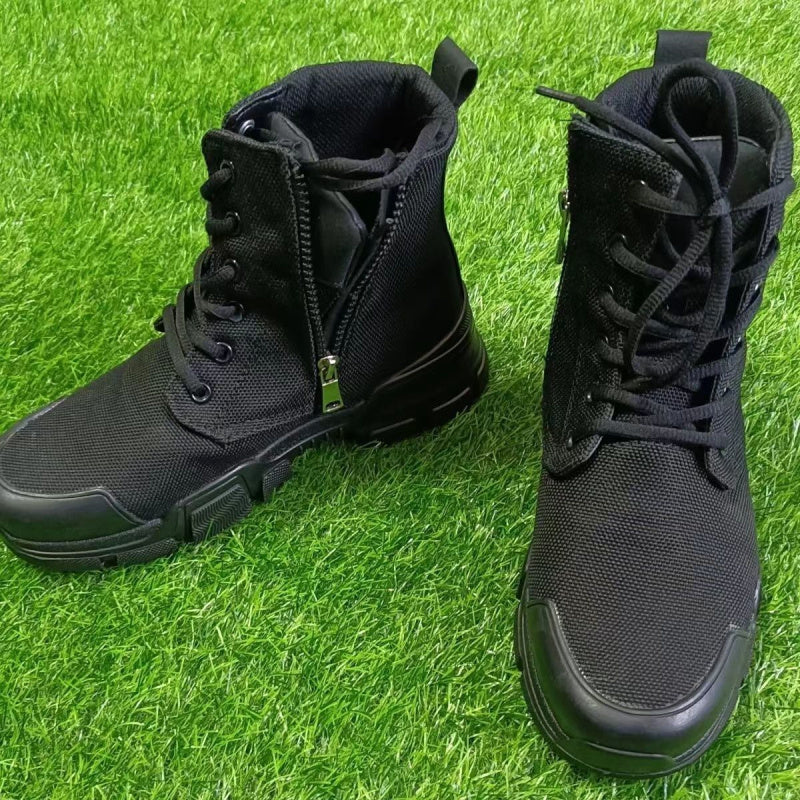 Botas Martin de lona para herramientas de protección laboral de caña alta, impermeables con parte inferior gruesa