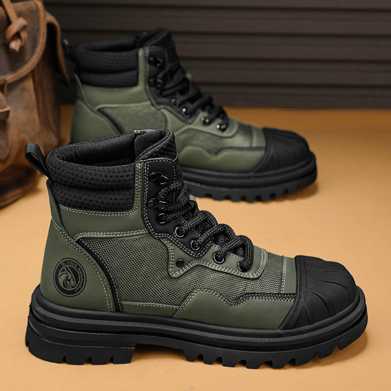 Botas Martin de ruibarbo con puntera alta para hombre