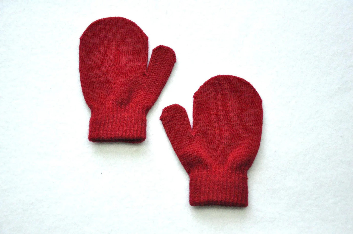 Guantes cálidos de invierno para niños, bolsa tejida, guantes para bebé