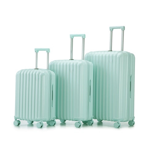 ABS Spinner Wheel Luggage Carry On Suitcase With Cup Holder USB Port Phone Holder 20 24 28