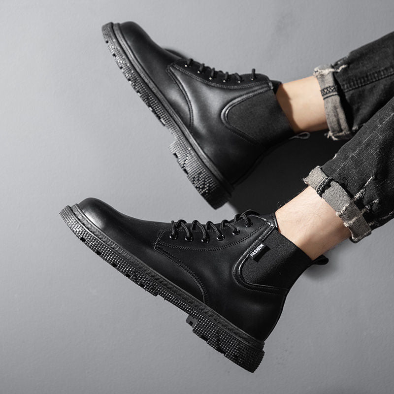 Zapatos de hombre Botas de tobillo de cuero Martin estilo británico Casual