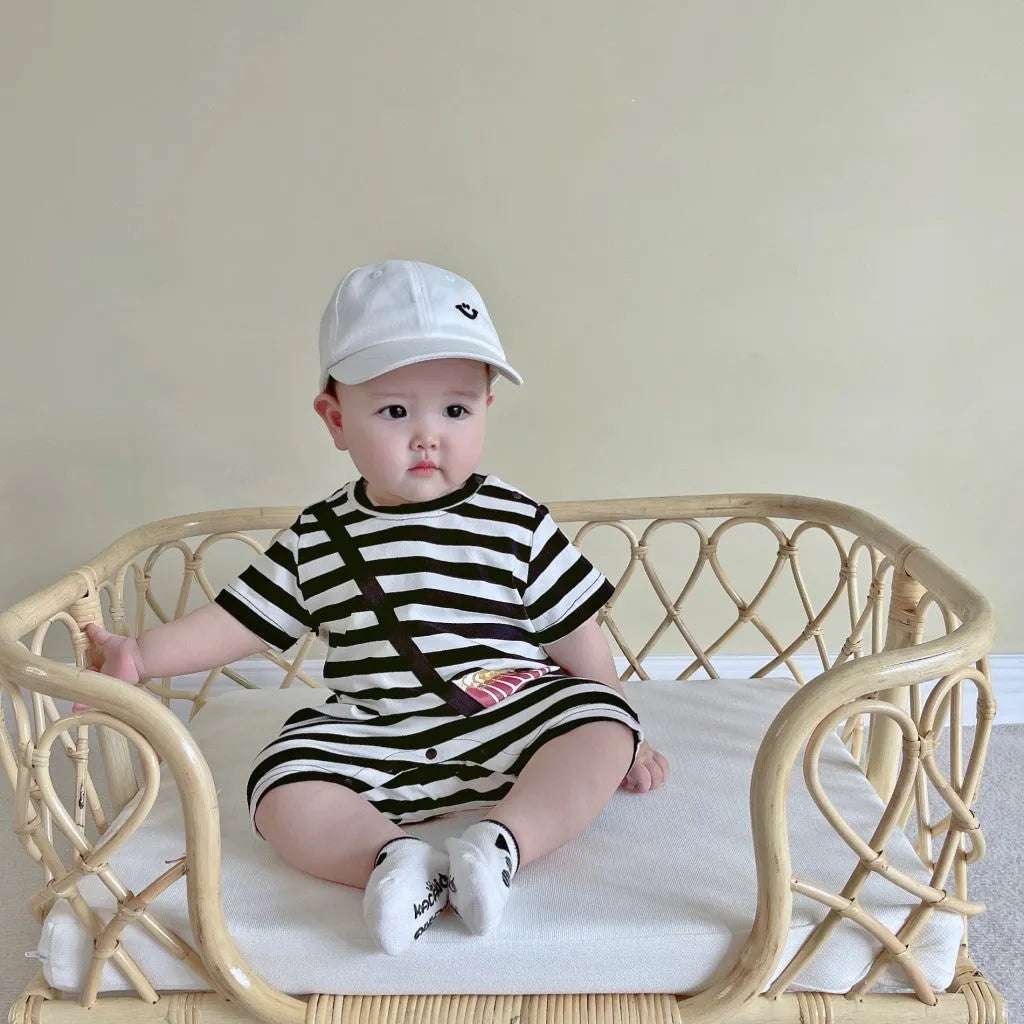 Traje de gateo para niños Stripe Out Ha Clothing