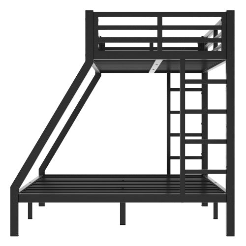 Litera de metal Twin XL sobre Queen para adolescentes y adultos, ahorra espacio, reduce el ruido y no necesita somier.