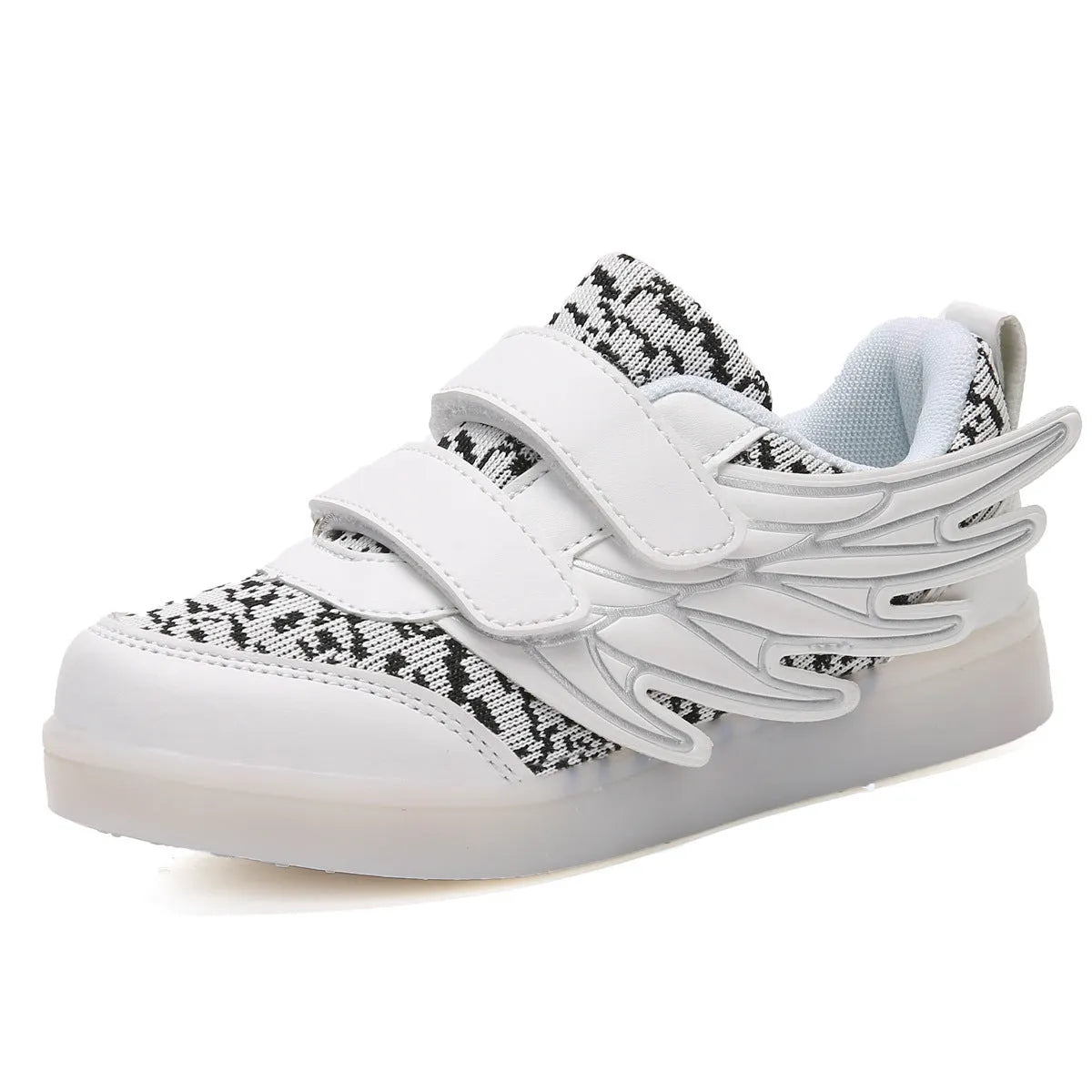 Zapatos para niños Zapatos de luz LED alas para niños zapatos ligeros carga usb zapatos luminosos coloridos zapatos ligeros casuales