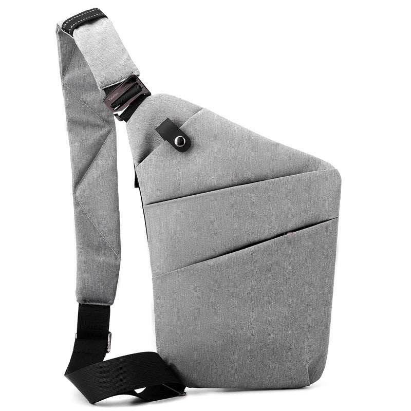 Bolsos de lona en el pecho para hombres y mujeres en un hombro