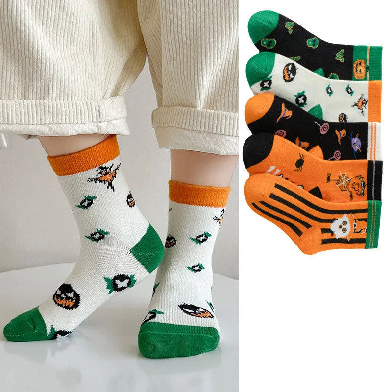 Calcetines de tubo de Halloween de moda simples para niños