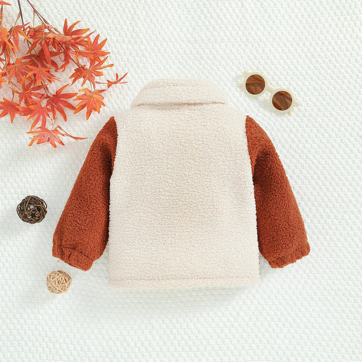Nueva chaqueta polar polar linda con cremallera para niños