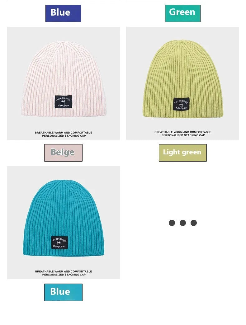Gorro de punto a juego de moda simple