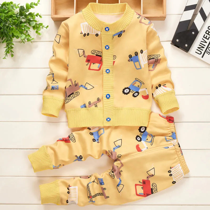 Deux pièces dessin animé bébé vêtements pour enfants plus pull en cachemire