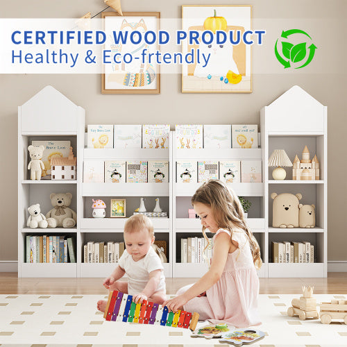 Estantería de madera para niños
