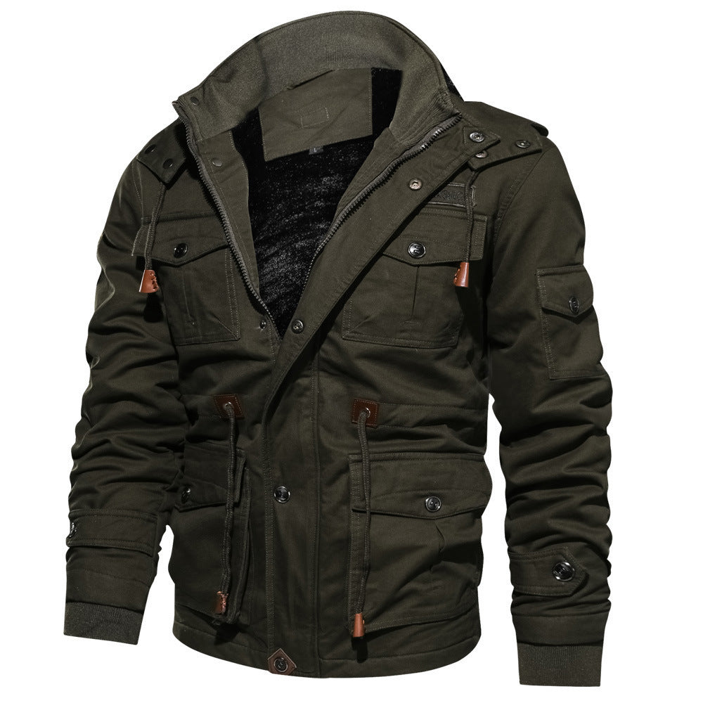 Mountainskin, chaquetas de lana de invierno para hombre, abrigo cálido con capucha, ropa de abrigo térmica gruesa, chaqueta militar para hombre, ropa de marca para hombre