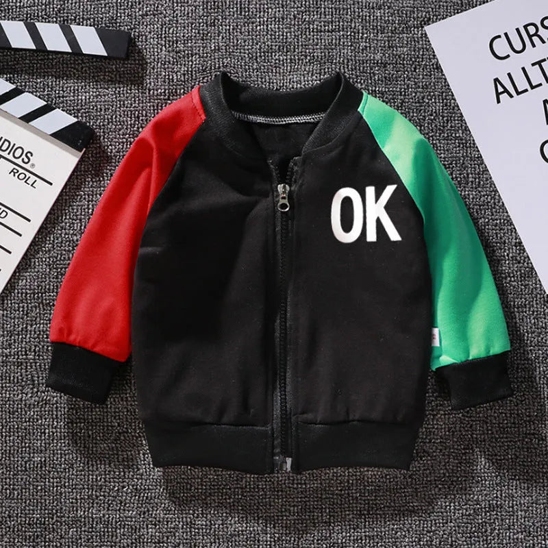 Chaqueta de oso grizzly para niños, uniforme de béisbol coreano