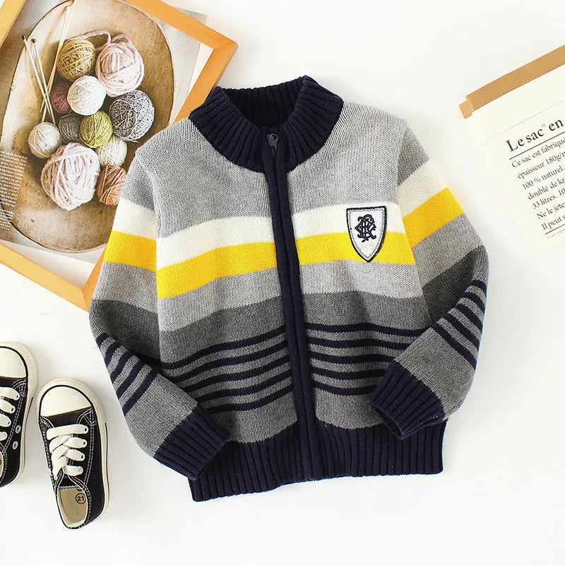 Suéter de lana Chaqueta de algodón Cárdigan para niños Prendas de punto Niños Algodón puro