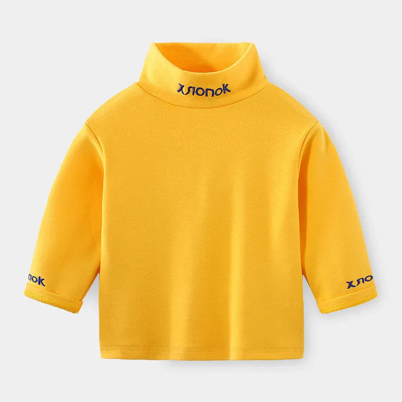 Ropa para niños con cuello medio alto y parte inferior