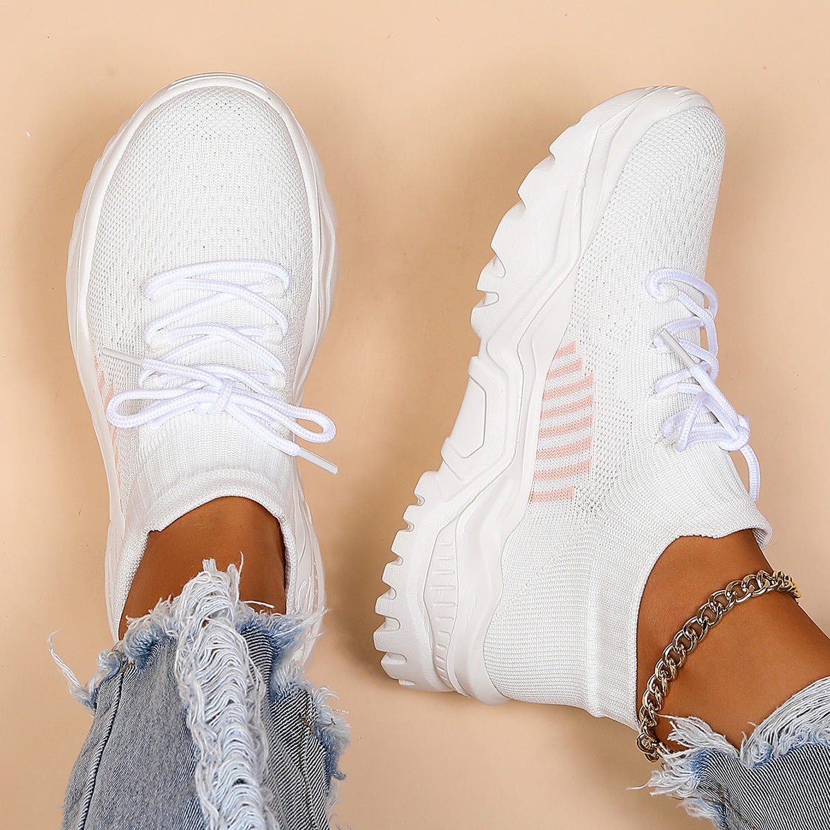 Zapatos deportivos con calcetines Flyknit transpirables de talla grande