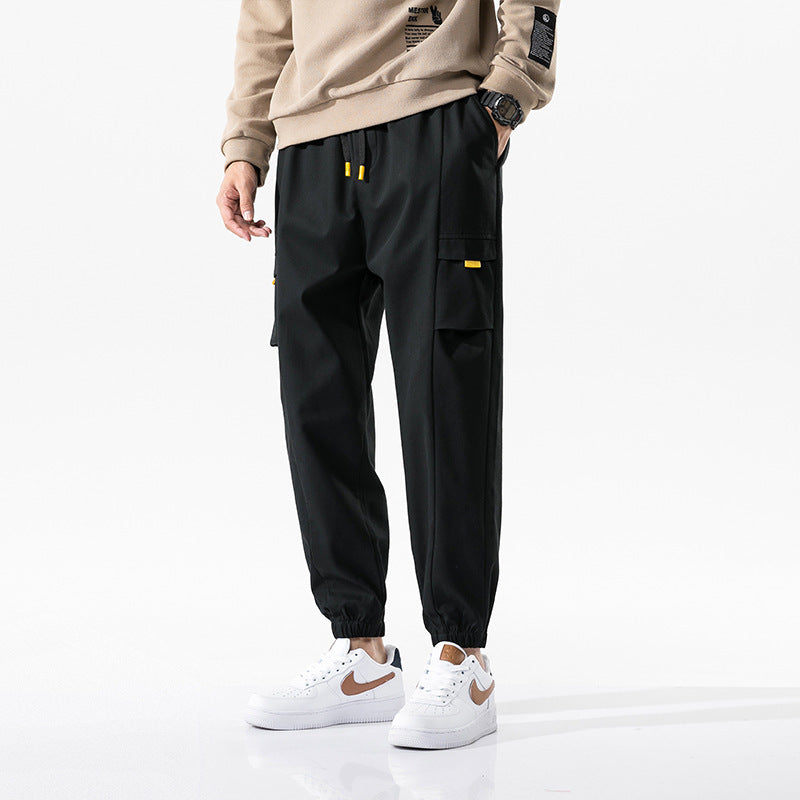 Monos para hombre, pantalones Harem de marca a la moda, pies deportivos, pies de haz de nueve puntos, pantalones casuales