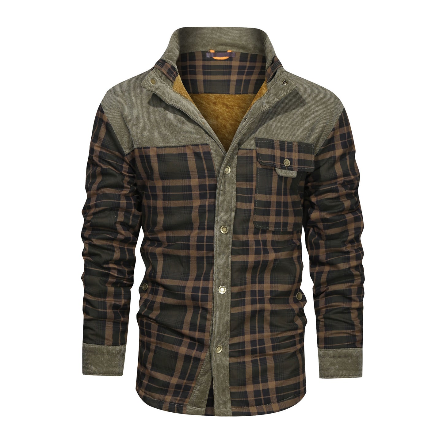 Chaqueta de abrigo grueso de lana para hombre