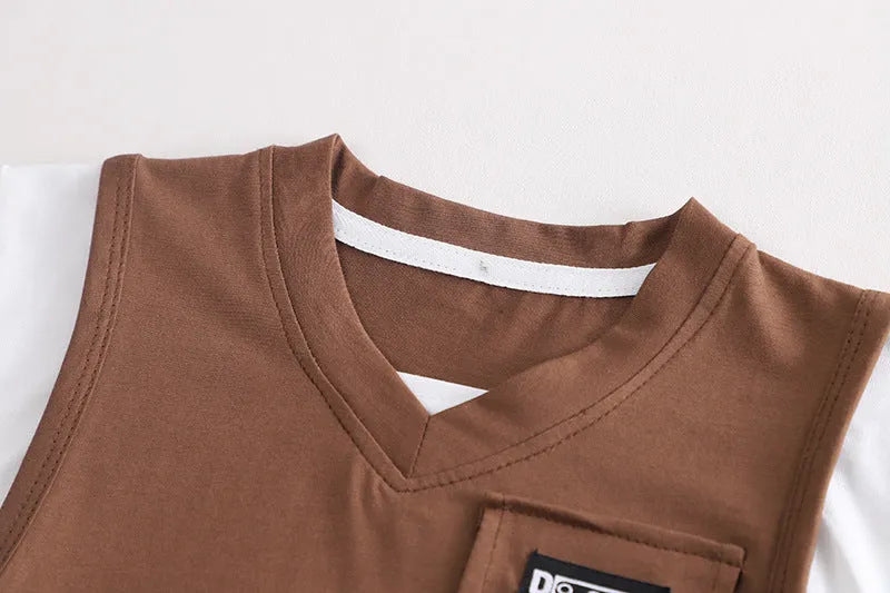 Traje de verano para niños Ropa de manga corta de verano