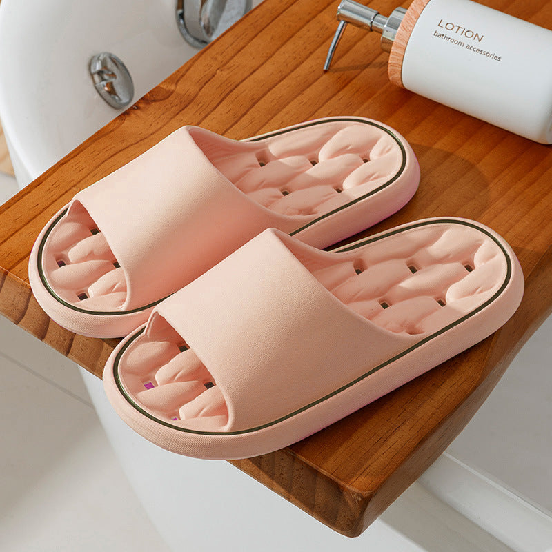 Zapatillas de baño de diseño antideslizante para hombre y mujer, zapatos de casa con suela gruesa de verano para el hogar, para dormitorio