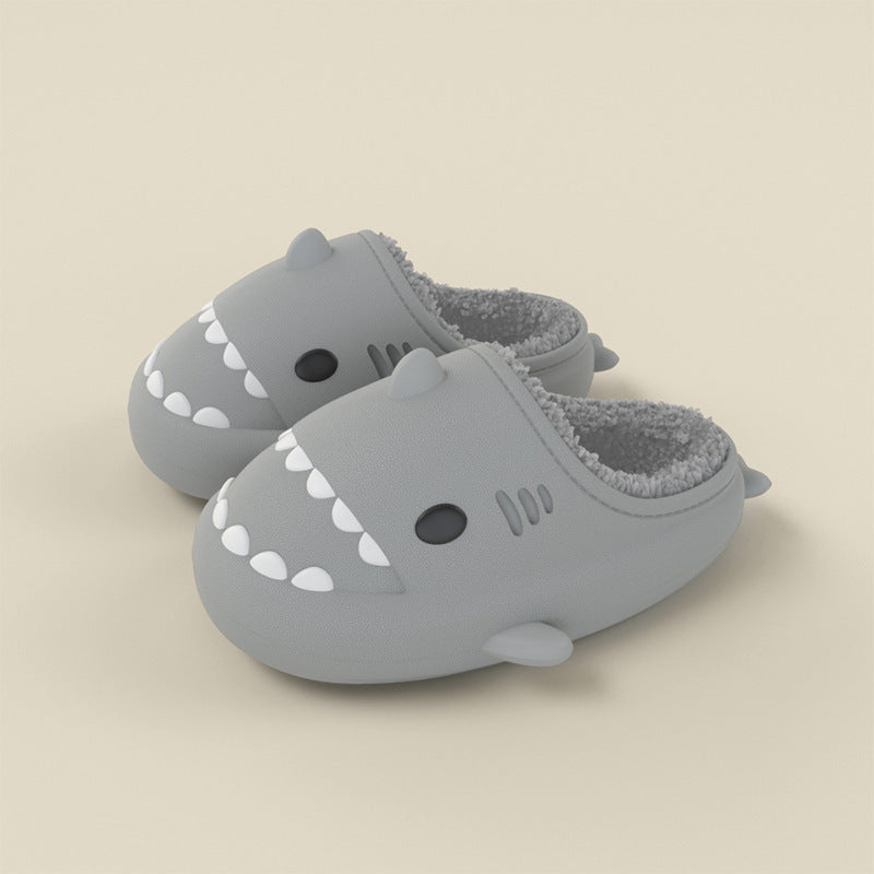 Zapatillas de Eva para niños con tiburón de dibujos animados tridimensionales