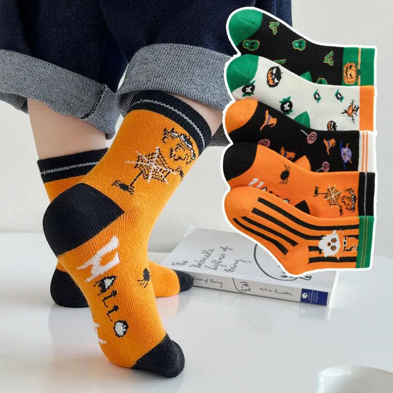 Calcetines de tubo de Halloween de moda simples para niños