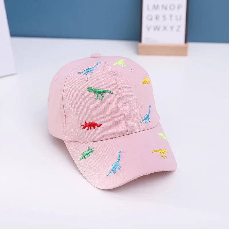 Gorros de béisbol para niños pequeños dinosaurios coloridos