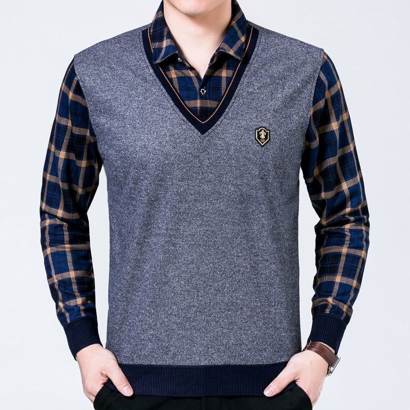 Long-sleeved T-shirt Men's Middle-aged And Elderly Clothes