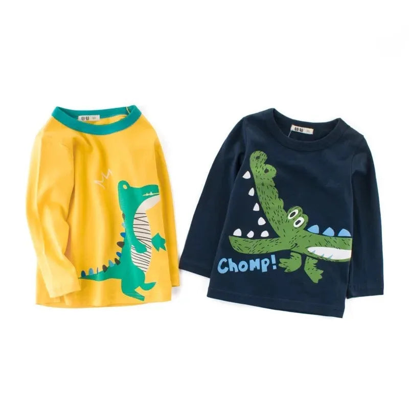 Ropa para niños, camisa de fondo para niños de otoño, ropa coreana para bebés, camiseta de manga larga para niños