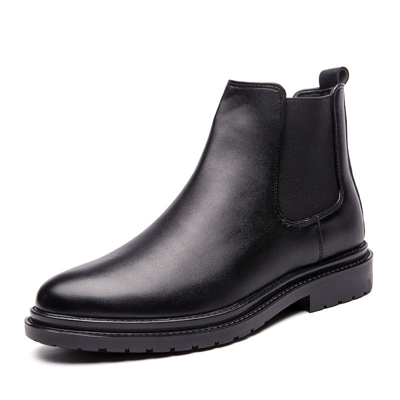 Moda para hombre Vestidos de fiesta de boda Botas de invierno de algodón cálido Cuero de vaca
