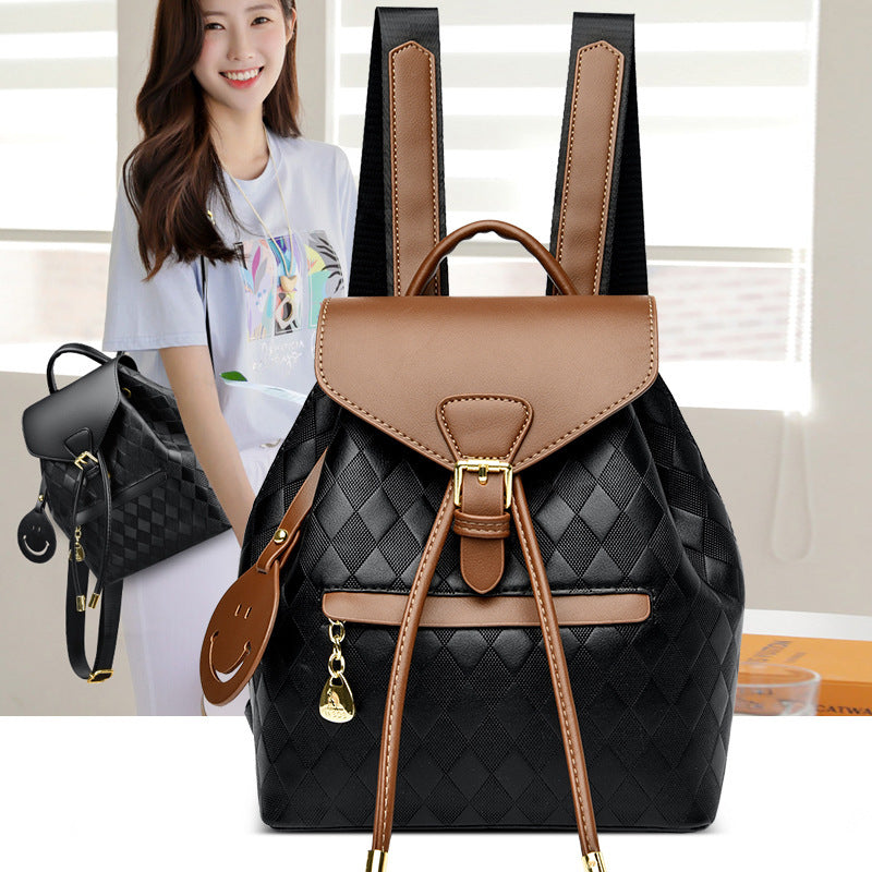 Mochila femenina informal multifunción de cuero para mujer, mochila de hombro para la escuela, mochila de viaje