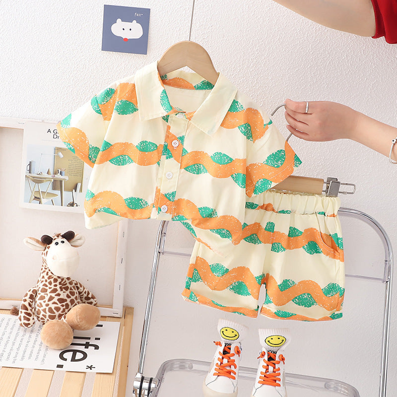 Camisa estilo playa Camisa fina de fiesta Traje casual de dos piezas