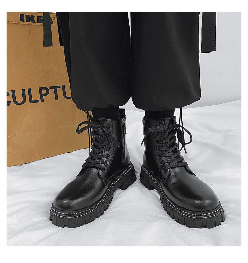 Botas Martin con cremallera lateral estilo británico para hombre