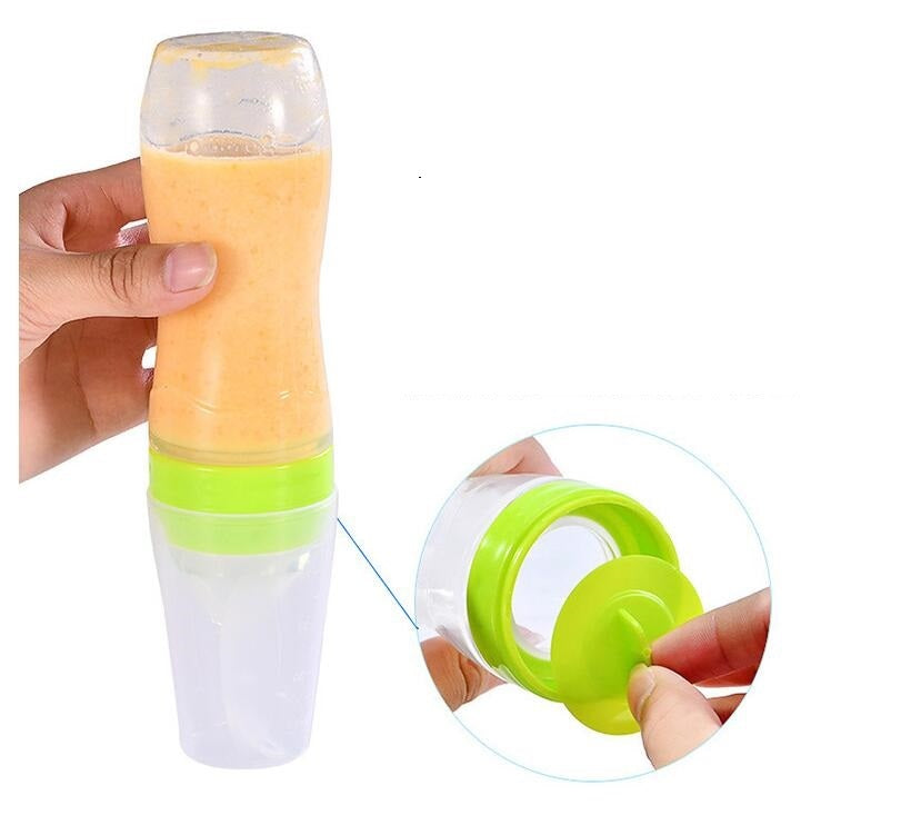 Alimentador de biberón con cuchara para bebé